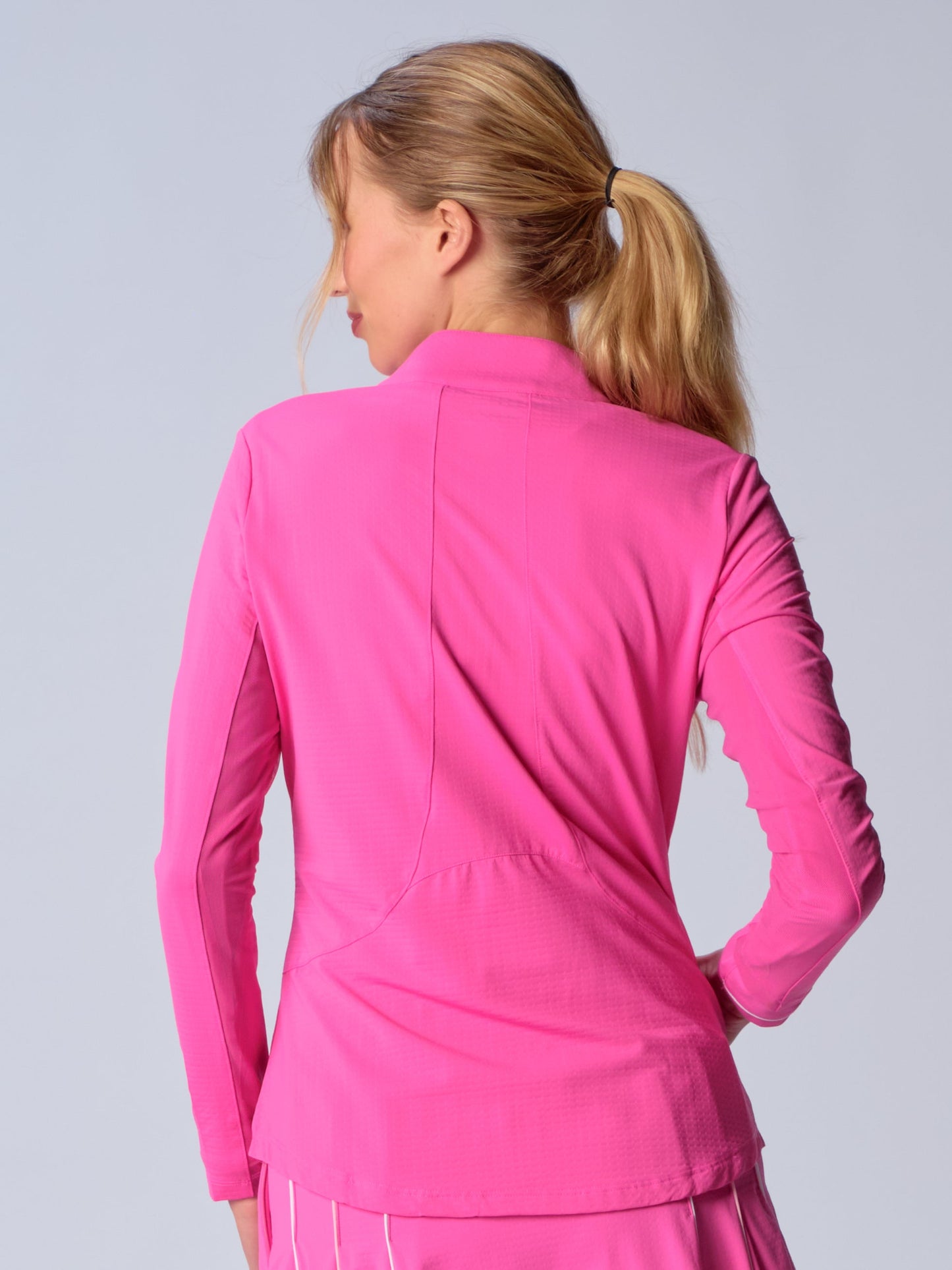 Full Zip Athletic Jacket In Hot Pink